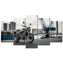 Husqvarna svartpilen 401 super motocicleta 5 peça quadros em tela moderno cartaz da arte parede imagem para decoração casa 2024 - compre barato