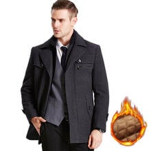 Winter Thicken Trench Coats Men Business Casual Outwear Windbreaker Overcoat Male Thick Warm Wool Long Parkas Plus Size 4XL 5XL 2024 - buy cheap