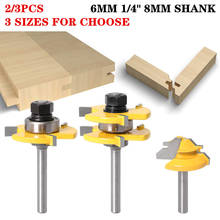 8mm/6.35mm/6mm Shank Tongue & Groove Router Bit Tool Set With A Small 45° Lock Miter Bit Tungsten Woodworking Milling Cutter 2024 - buy cheap