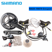 Shimano ultegra r8020 + r8070 r8000 2x11 velocidade freio a disco hidráulico construir kit desviadores bicicleta estrada groupset 2024 - compre barato