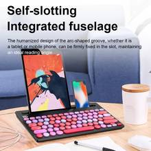 1pc Newest 2.4G Bluetooth Dual Mode Wireless Keyboard Round Keycap Support Multiple Devices Rainbow Pink Wireless Keyboard 2024 - buy cheap