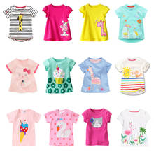 Camiseta de algodão para crianças, camiseta para bebês e crianças, roupas para crianças pequenas, camisetas de manga curta com desenhos animados, roupas casuais 2024 - compre barato