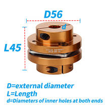 D56L45 Flexible Coupler Flange Diaphragm Connector Single Shaft Coupling Keyway Aluminum Rigid Elastic Steppedclutch Clamping 2024 - buy cheap