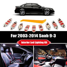 For Saab 9-3 2003-2011 2012 2013 2014 13pcs White Error Free Car LED Interior Light Reading Ceiling Bulbs Kit Fit Parking Lamp 2024 - buy cheap