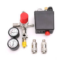 1 Set Air Compressor Pressure Control Switch Valve 0.5-1.25MPa with Manifold Regulator Gauges New 2019 U4LB 2024 - buy cheap