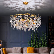 Lustre de cristal de luxo, moderno, decoração para sala de estar, saguão, casa, decoração 2024 - compre barato