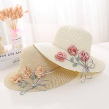 Sun Hat Female Summer Korean Sun Protection Basin Hat Decorative Large-edge Sun Hat Foldable Seaside Beach Flower Straw Hat 2024 - buy cheap