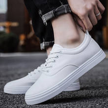 New fashion leather white shoes men's shoes low-top casual shoes student board shoes outdoor men's sports shoes driving shoes 2024 - buy cheap