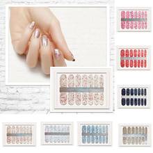 Glitter Powder Gradient Color Stickers Nail Wraps Full Cover Nail Polish Sticker DIY Self-Adhesive Nail Art Decoration 14 Colors 2024 - buy cheap