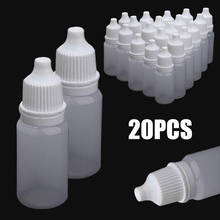 Botellas de plástico vacías para el cuidado de los ojos, gotero multifunción, rellenable, para cosméticos y líquidos, color blanco, 20 piezas, 10ml/20ml 2024 - compra barato