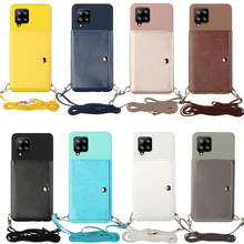 For Samsung A12 A52 A72 5G A01 A11 A21 A31 A41 A51 A71 A10 A20 A30 A40 A50 A70 Wallet Phone Case Cover Diagonal Shoulder Strap 2024 - buy cheap