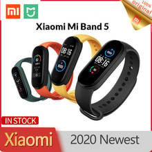 Оригинальный Смарт-браслет Xiaomi Mi Band 5, пульсометр, фитнес-трекер, трекер сна, высококлассный смарт-браслет с Bluetooth, шагомер 2024 - купить недорого