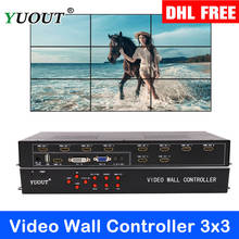 YD-TV09-controlador de vídeo de pared, dispositivo con HDMI, VGA, DVI, USB, LED/LCD, compatible con procesador de empalme de rotación de 180 grados, 3x3, 3x1, 4x1, 3x3, 2x4, 4x2 2024 - compra barato