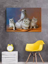 Милые кошки, рисунок, графика, котенок, животные, фотография, украшение для дома, гостиной, спальни LY03 2024 - купить недорого
