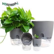 New 2PCS Nordic Automatic Self Watering Plants Pot Double Layer Hydroponics Irrigation for Home Decoration Gardening Flower Pots 2024 - buy cheap