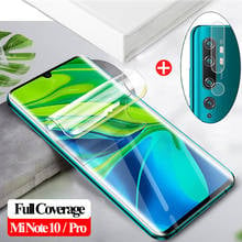 2-in-1 soft camera glass for xiaomi mi10 mi-note-10-pro full cover Hydrogel Film mi10 note pro xiomi note 10 screen protector 2024 - buy cheap