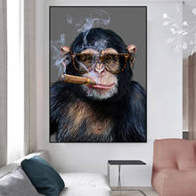 Abstract Smoking Monkey and Gorilla Canvas Painting Posters and Prints Street Art Animals Wall Art Pictures for Living Room 2024 - buy cheap