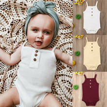 Newborn Infant Baby Girl Bodysuit Soild Babygrow Vest Clothes Sleeveless Romper One Piece Outfits Summer Clothes New 2024 - buy cheap