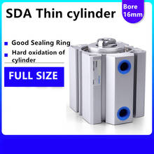 Air Cylinder SDA series Pneumatic Compact airtac type 16mm Bore to 5 10 15 20 25 30 35 40 45 50mm Stroke 2024 - buy cheap