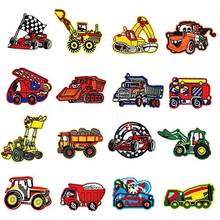 Embroidered Patches Cartoon Car Applique Cloth Sticker Hot fix Sticker Heat Transfer Hot Stamping Iron On or Sewing Clothing Bag 2024 - buy cheap