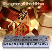 Teclado eletrônico de piano digital, 61 teclas, instrumento musical de piano, com microfone, brinquedos educativos para iniciantes adultos e crianças 2024 - compre barato