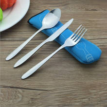 Portable Reusable Spoon Fork Knife Travel Dinnerware Tableware Cutlery Set 2024 - buy cheap