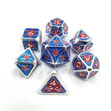 New dnd dice set 7pcs/Set dados rpg metal polyhedral dice dobbelstenen dados rol dice d6 d8 d10 d12 d20 dadi kości do gry 2024 - buy cheap