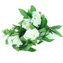 New Artificial Flowers Rose Ivy Vine Wedding Decor Real Touch Silk Flower Garland String With Leaves For Home Hanging Decor 2024 - купить недорого