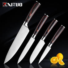 XITUO Kitchen Knife 8 Inch Japanese Chef Knives 7CR17 Stainless Steel Laser Damascus Pattern Meat Slicing Santoku Cleaver knife 2024 - buy cheap