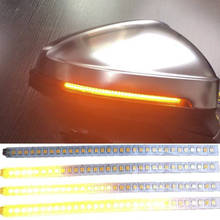 Luz indicadora de espejo retrovisor de coche, tira de luces LED de señal de giro, DRL, 2 piezas 2024 - compra barato