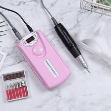 Electric Nail Polishing Grinding Machine Portable Rechargeable Nail Drill Machine for Gel Polish Remove with 6pcs Nail Drill Bit 2024 - buy cheap