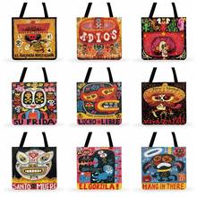 Fashion Shopping Bag Beach Tote Bags Mexican Cartoon Fun Illustration Print Tote Bag For Women Casual Tote Ladies Shoulder Bag 2024 - buy cheap