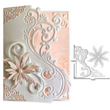 flowers border corner decoration Metal steel frames Cutting Dies DIY Cutting Dies Scrapbook Cards Embossing Paper 2024 - buy cheap