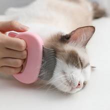 Cat Combs Grooming Massage Brush for Kitten Hair Remover Handle Comb with Cat Grooming supplies, Cat Grooming comb, Kitty Massage brush, remove knotted hair, Shell Shape 2024 - buy cheap