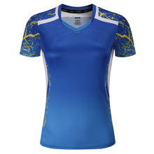 Camiseta feminina de poliéster para badminton, camiseta respirável de secagem rápida para tênis de mesa, corrida, exercício físico, treinamento, 3887 # 2024 - compre barato