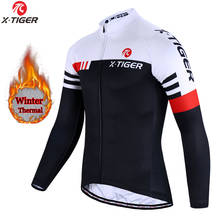 X-Tiger Winter Keep Warm Cycling Jersey Thermal Fleece Bike Clothing Long Sleeve Bicycle Wear Cycling Clothing 2024 - buy cheap