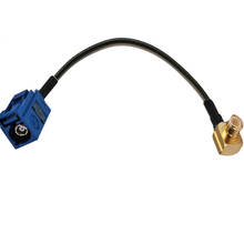 10 piezas Fakra C hembra a MCX macho ángulo recto RF GPS antena extensión coax Cable RG174 10/15 /20/30/50cm 1m 2024 - compra barato