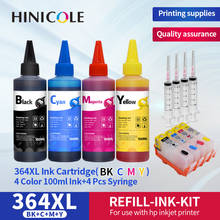 Hinicool-cartucho de tinta recargable para impresora HP, recambio de tinta de 364, 364XL, 5510, 5520, 5522, 6520, B8550, C5388, Officejet, 4620 + 400ML 2024 - compra barato