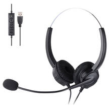 Mute Function Call Center USB Headset Noise Cancelling USB Call Center Headphone with Microphone for Skype Computer 2024 - buy cheap
