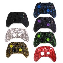 Skull Pattern Silicone Gamepad Cover+2 Joystick Caps For XBox One X S Controller Oct30 Drop ship 2024 - buy cheap