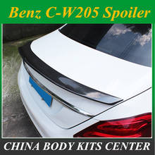 Spoiler traseiro de fibra de carbono para mercedes w205, asa, classe c, sedan, 2015 + c180, c200, c250, c300, c400 2024 - compre barato