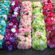 100 X25CM Artifical Rose Hydrangea Styles Flower Rows For Wedding Party Arch And T Station Decoration Flowers DIY Supplies 2024 - buy cheap