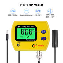 Medidor de temperatura digital 2 em 1, para aquário, hidroponia, beber, água, analisador de qualidade, sonda substituível bnc, medidor de ácido 2024 - compre barato