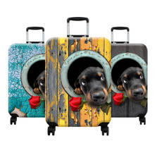 Cute Animal Dog Printing Elastic protective cover Dustproof Travel Luggage suitcase covers to 18-28 inch Luggage set Trunk Case 2024 - buy cheap