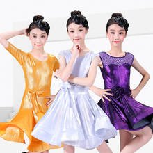Новое поступление; латинское танцевальное бальное платье для девочек; танцевальные юбки; блестящие южноамериканские костюмы для детей 2024 - купить недорого
