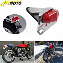 Motorcycle LED Tail Light For Cafe Racer Chrome Taillight Brake Lamp Lucas Style Taillamp for Harley Honda Yamaha Bobber Suzuki 2024 - buy cheap