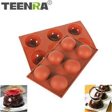 TEENRA 2Pcs/Set Half Sphere Silicone Molds Chocolate Cake Baking Mould Round Pudding Mousse Cake Mold DIY Decorating 2024 - buy cheap