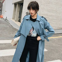 2020 New Solid Loose Office Lady Trench Coat Outerwear Fashion Trench Coat Women Coat Casual Double-breasted Windbreaker Female 2024 - buy cheap