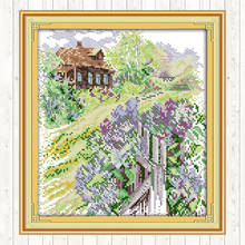 Country Path Patterns Counted Cross Stitch Kit Sale Stamped Kits 14CT 11CT Embroidery Thread Set DIY Handmade Home Decor Crafts 2024 - compre barato