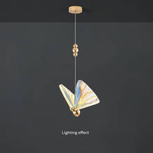 Постмодернизированная креативная светильник люстра, Роскошная лампа в виде бабочки в скандинавском стиле, комнатная лампа для гостиной, спальни, рядом с баром 2024 - купить недорого